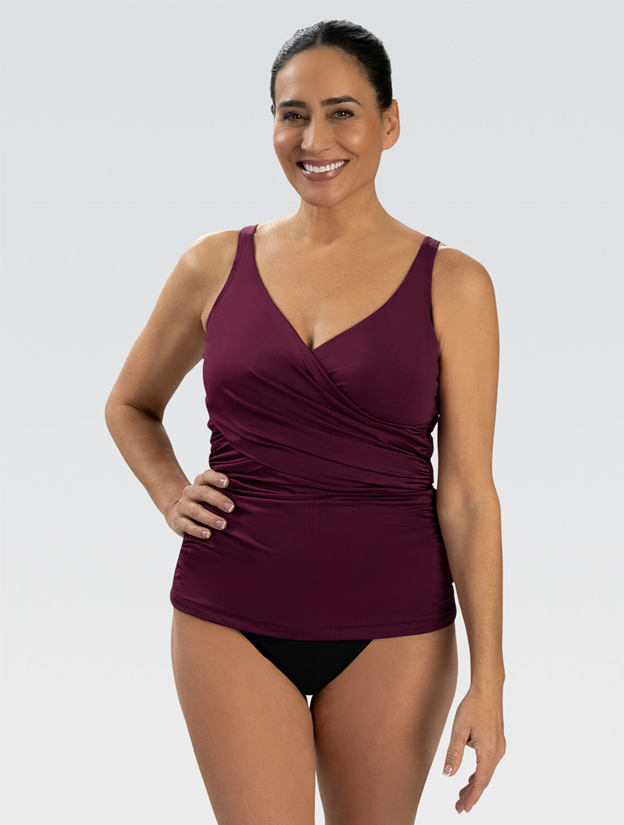 DOLFIN WOMEN'S AQUASHAPE WRAP TANKINI TOP