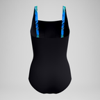 Speedo Printed Blocked Square Neck 1 Piece