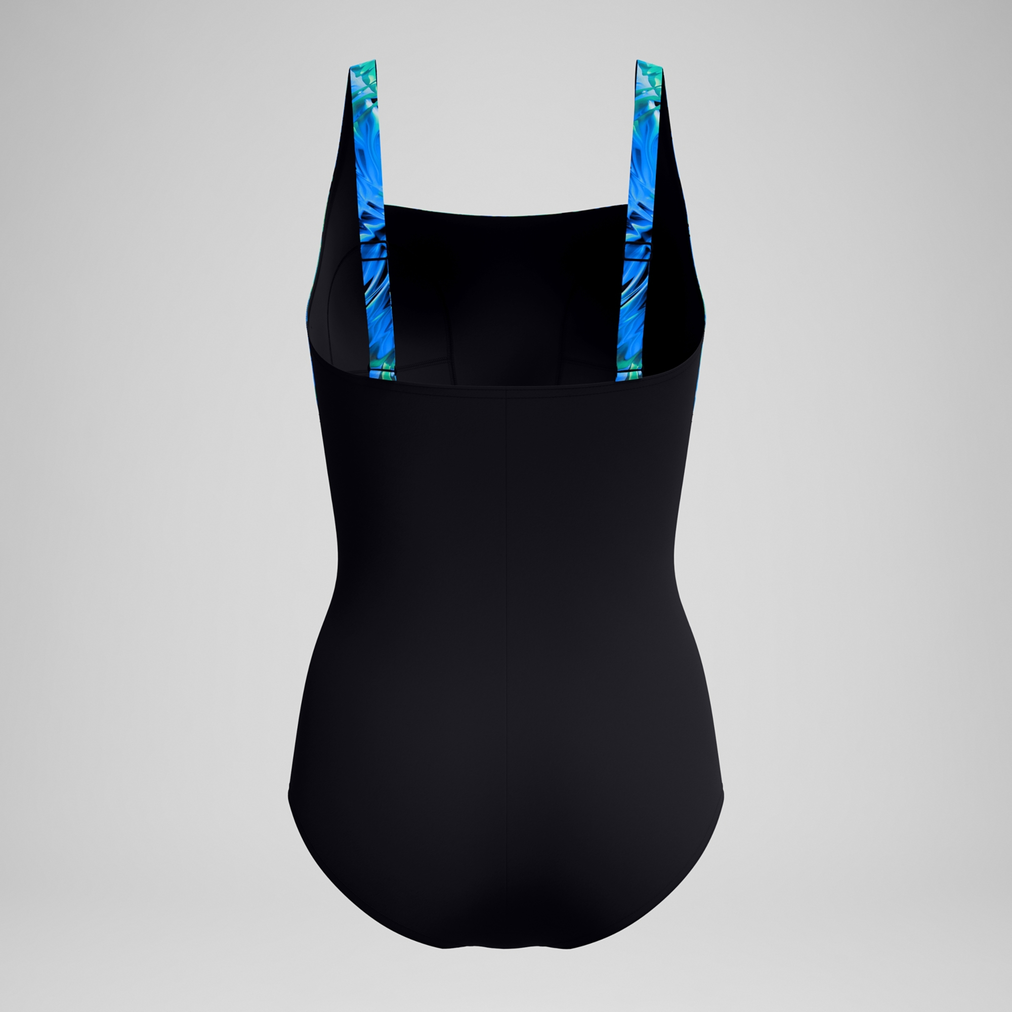Speedo Printed Blocked Square Neck 1 Piece