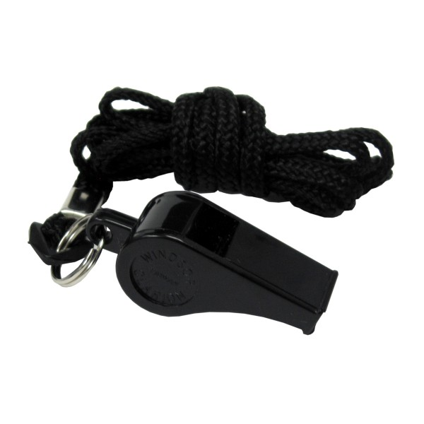 Plastic Whistle with Lanyard