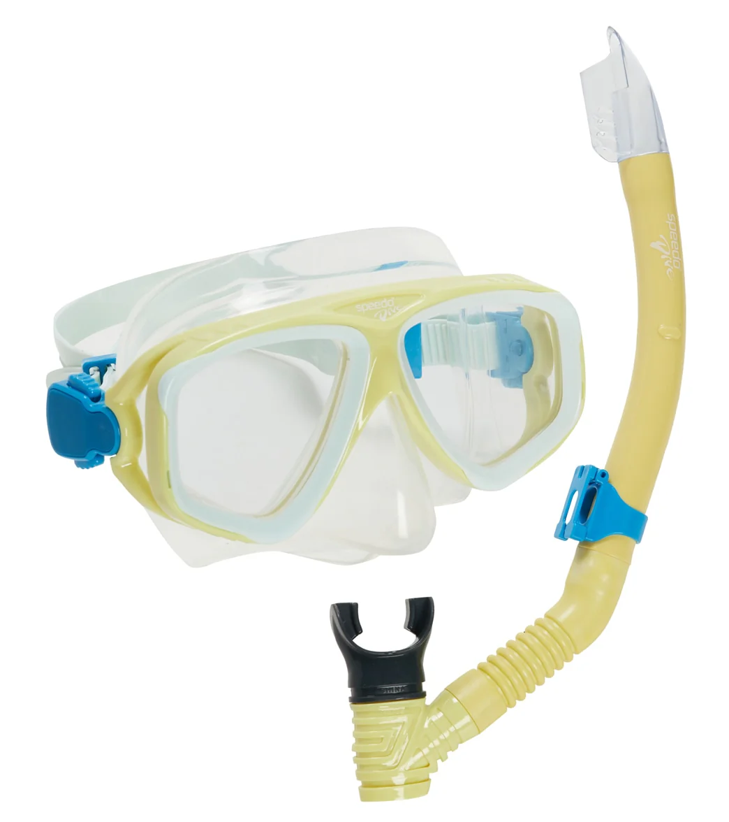 SPEEDO ADVENTURE MASK/SNORKEL BLAZING YELLOW
