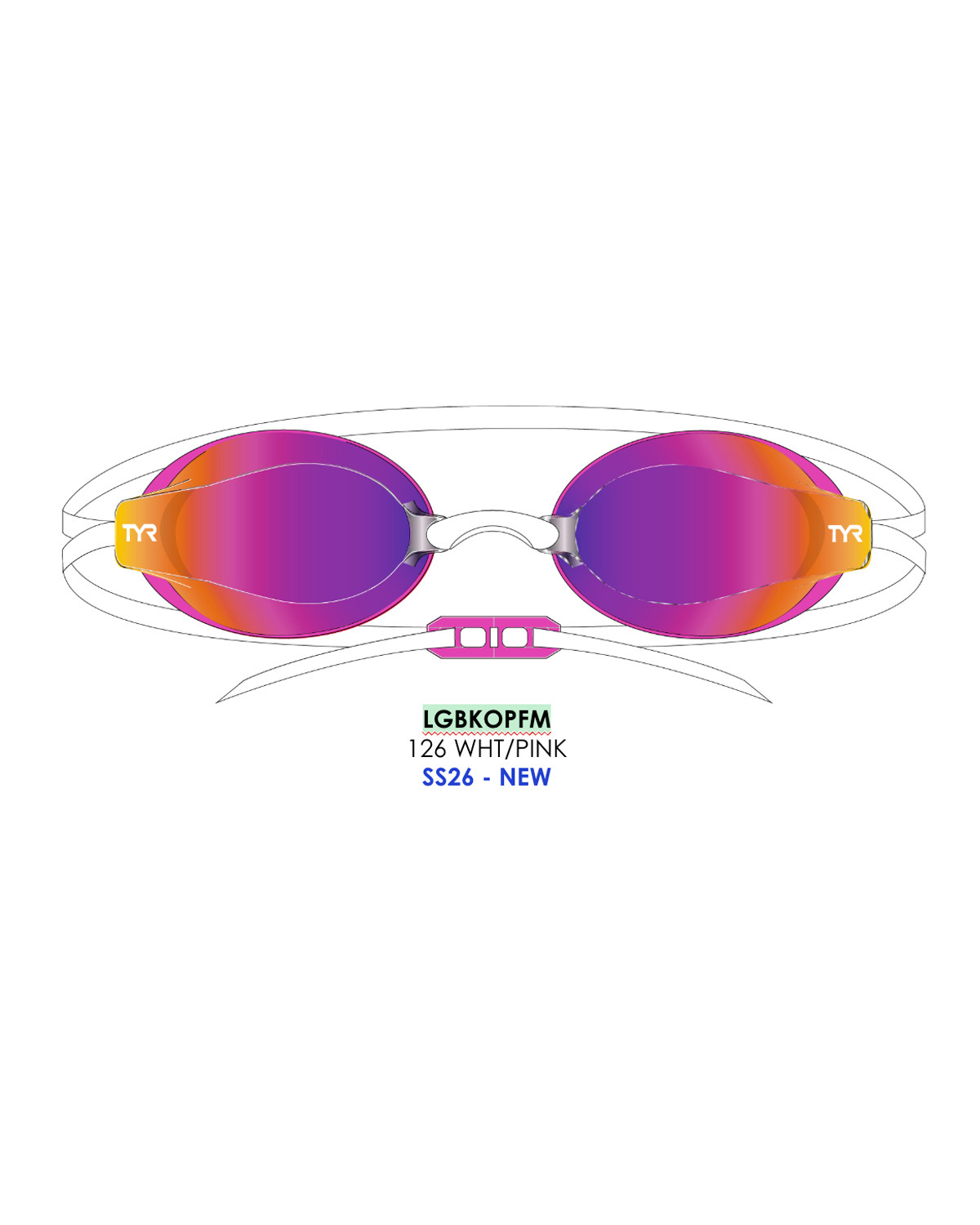 TYR Black Ops Womens 140EV Mirrored Goggle