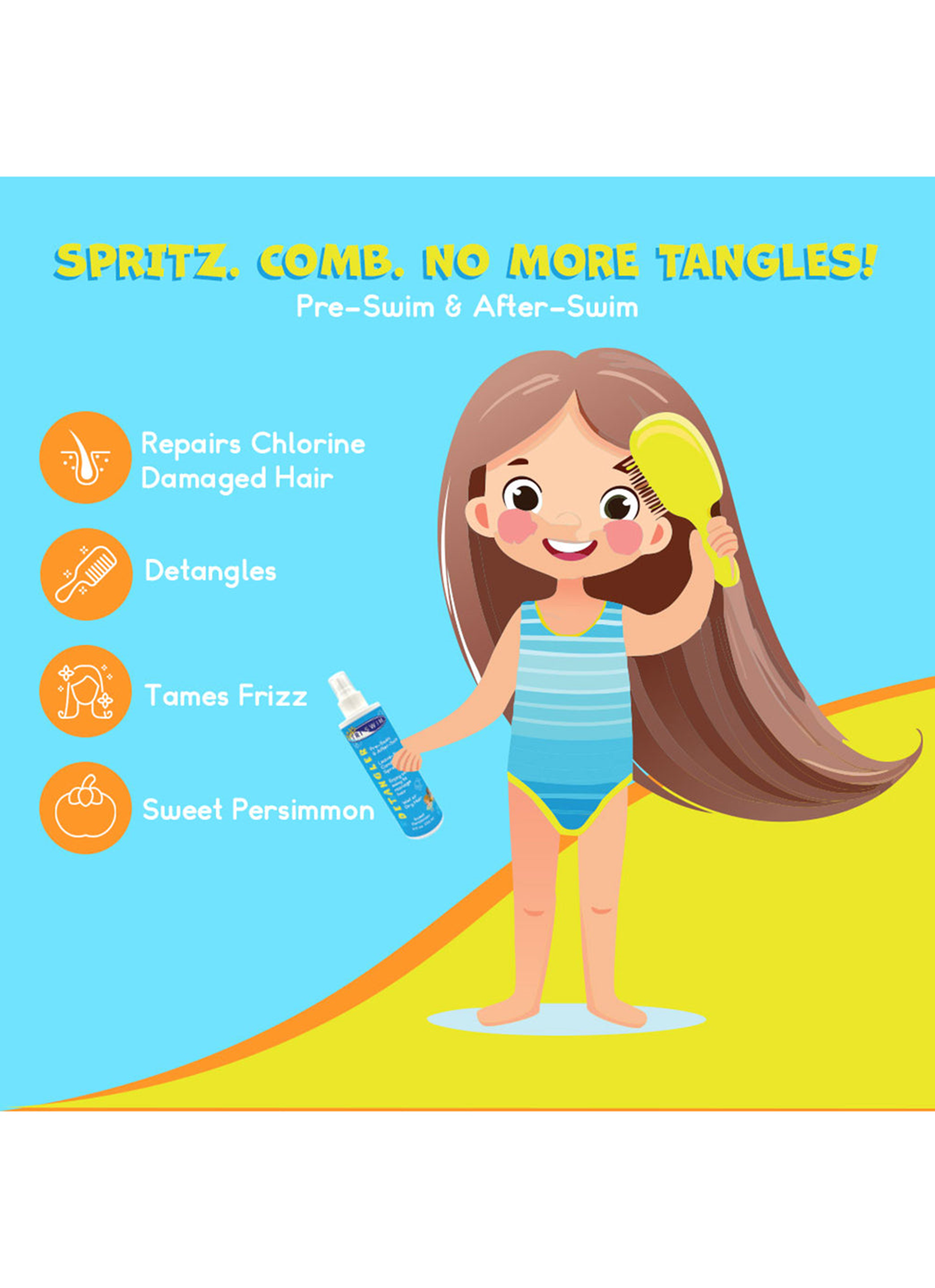 Triswim Adult Detangler 8 oz
